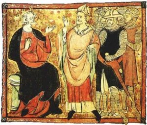Picture of St. Thomas Becket with King Henry II--5th Day of Christmas
