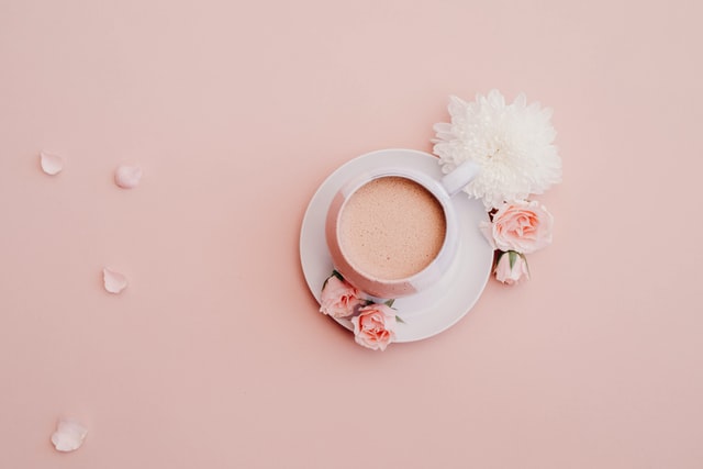 Picture of a punch-cup on pink background