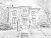 Small Pencil drawing of McMullen House Bed & Breakfast